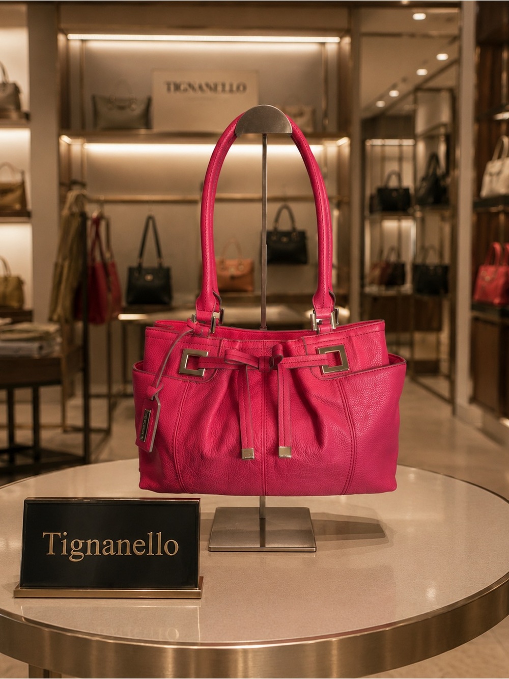 Tignanello Pink Leather shoulder bag